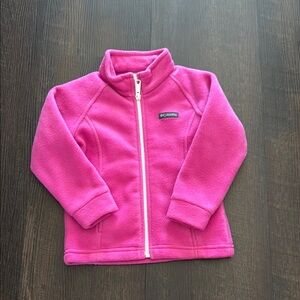 Bright pink Columbia fleece jacket